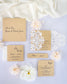"Délicate" - Faire-part de mariage laser cut élégant et romantique avec dorure or - Wedding stationery - Création Luxe Carterie Studio