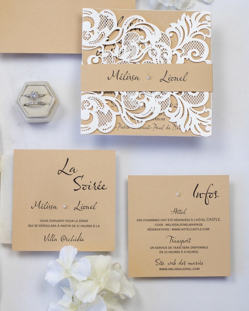 Délicate - Faire - part - Faire - part seul - Sans enveloppe - Luxe Carterie Studio