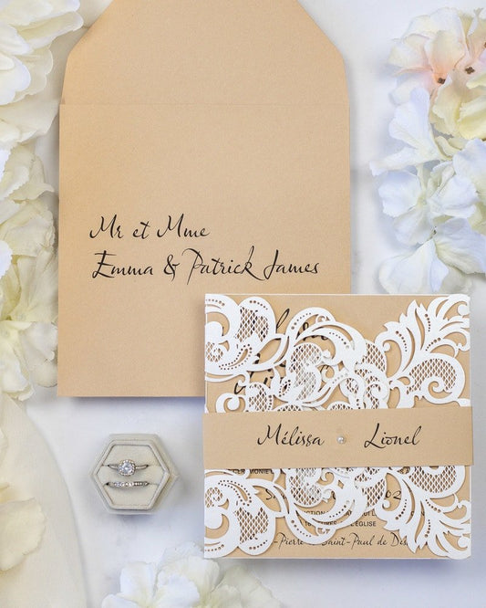 Délicate - Faire - part - Faire - part seul - Sans enveloppe - Luxe Carterie Studio