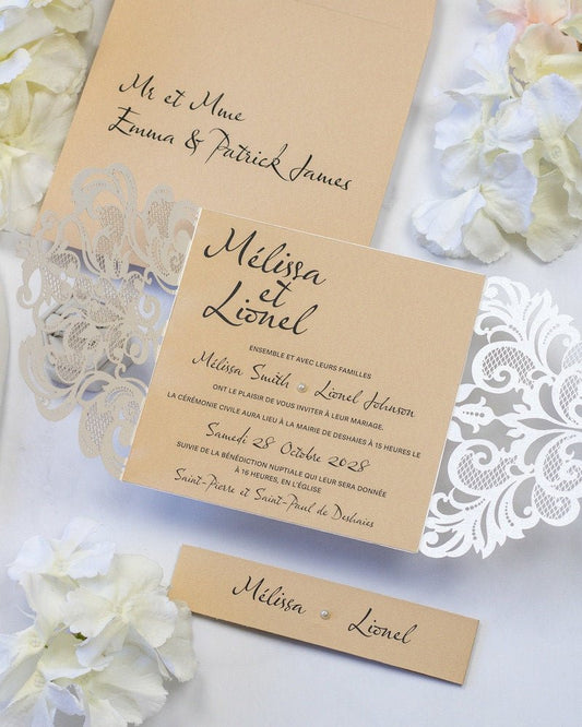 Délicate - Faire - part - Faire - part seul - Sans enveloppe - Luxe Carterie Studio