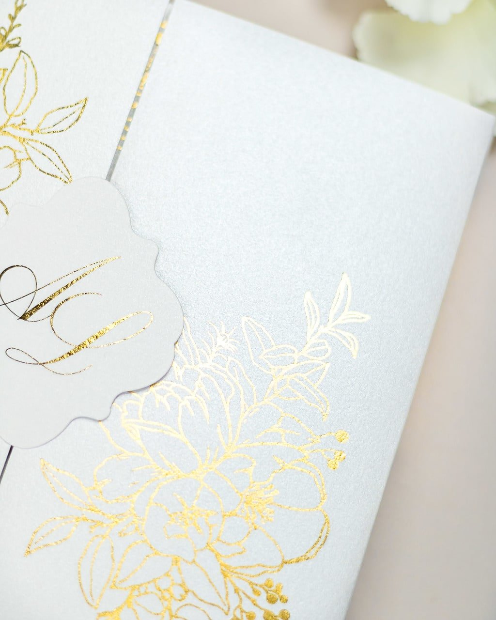 "Dona" - Faire-part de mariage chic, élégant et romantique avec dorure or - Wedding stationery - Création Luxe Carterie Studio