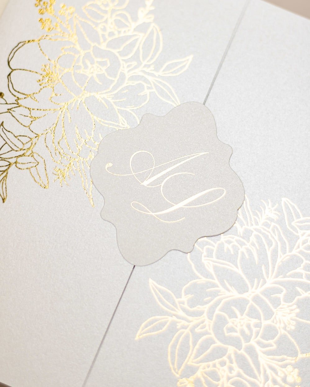 "Dona" - Faire-part de mariage chic, élégant et romantique avec dorure or - Wedding stationery - Création Luxe Carterie Studio
