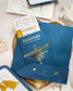 "Donya - Passeport" - Faire-part de mariage passeport, wedding destination, chic, original et romantique avec dorure or - Création Luxe Carterie Studio