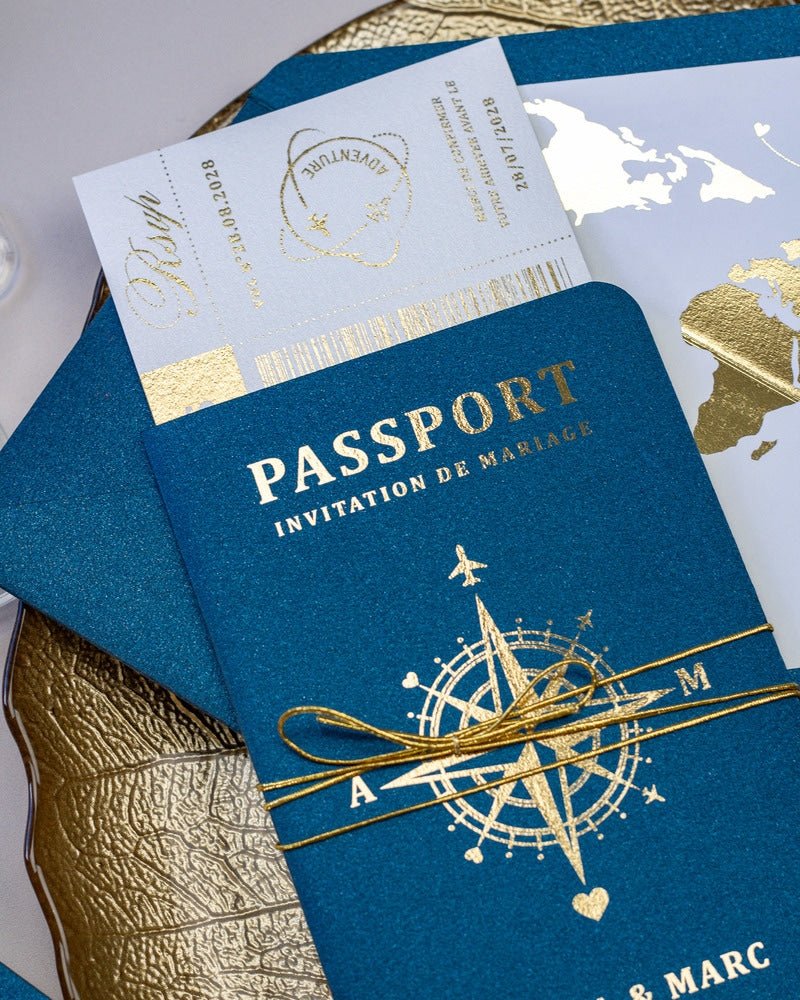 Donya - Passeport - Faire - part - Sans pochette - Aucune enveloppe - Luxe Carterie Studio