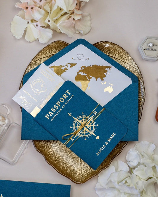Donya - Passeport - Faire - part - Sans pochette - Aucune enveloppe - Luxe Carterie Studio
