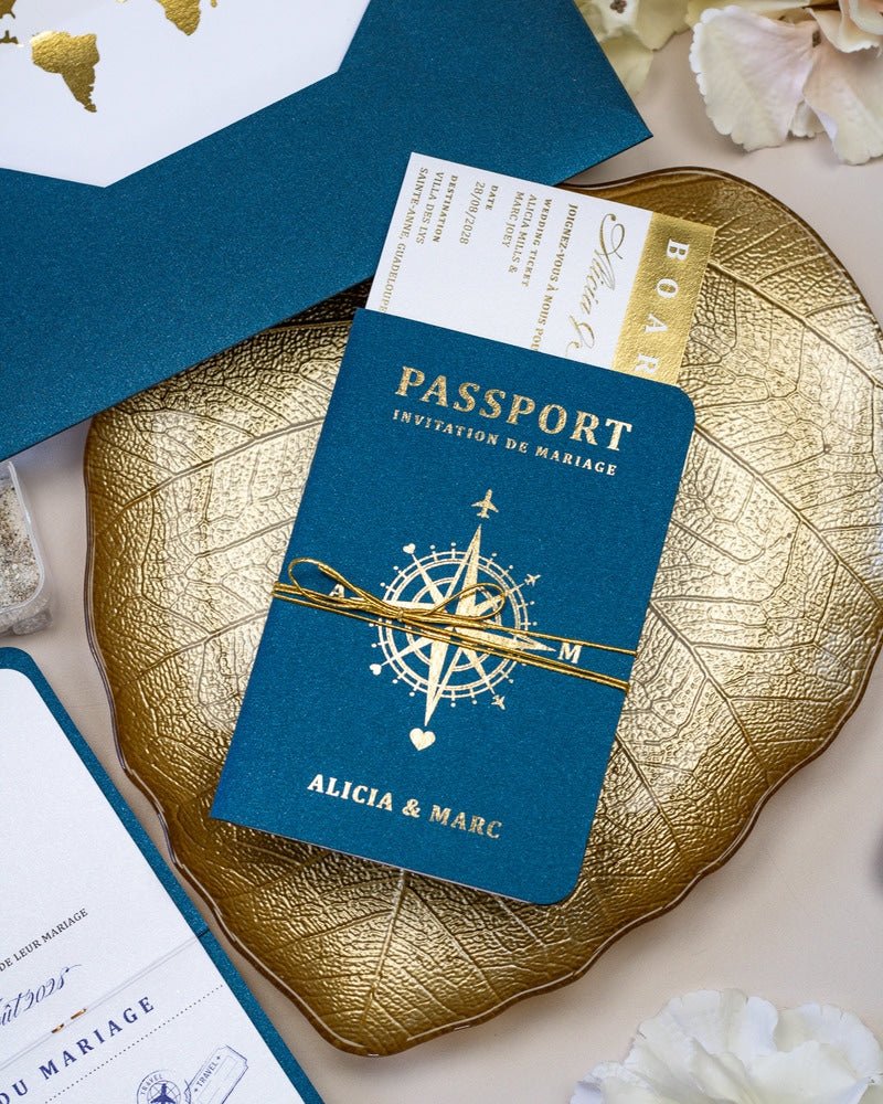 Donya - Passeport - Faire - part - Sans pochette - Aucune enveloppe - Luxe Carterie Studio