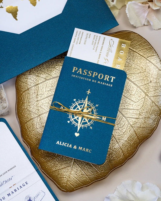 Donya - Passeport - Faire - part - Sans pochette - Aucune enveloppe - Luxe Carterie Studio