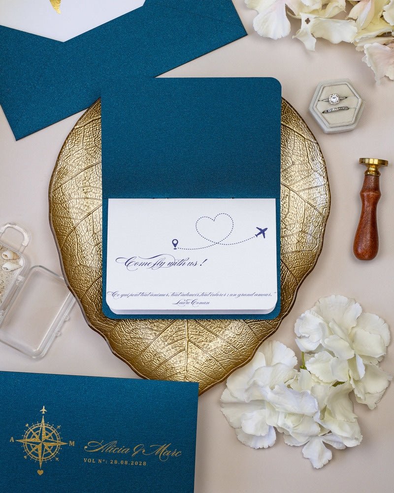 Donya - Passeport - Faire - part - Sans pochette - Aucune enveloppe - Luxe Carterie Studio