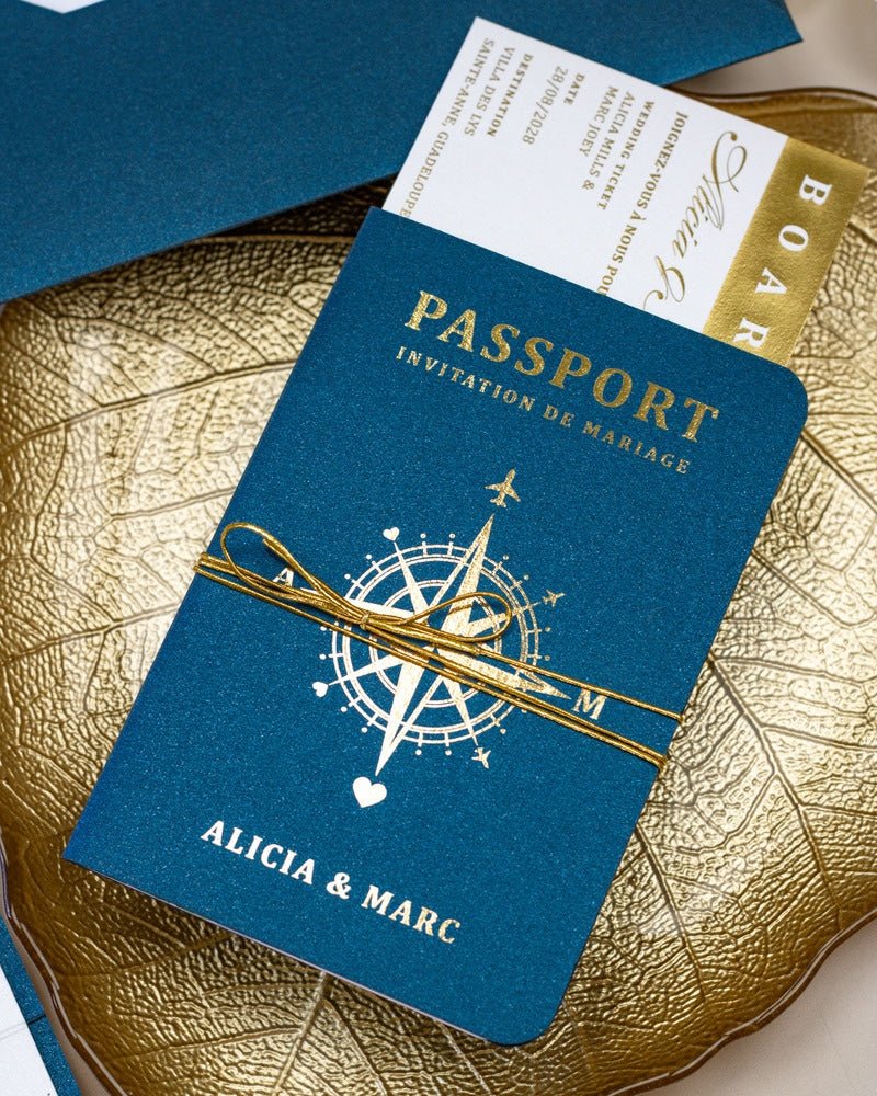 Donya - Passeport - Faire - part - Sans pochette - Aucune enveloppe - Luxe Carterie Studio