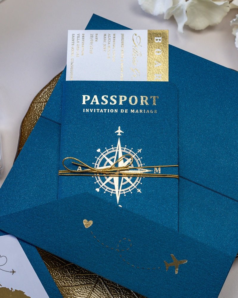 Donya - Passeport - Faire - part - Sans pochette - Aucune enveloppe - Luxe Carterie Studio
