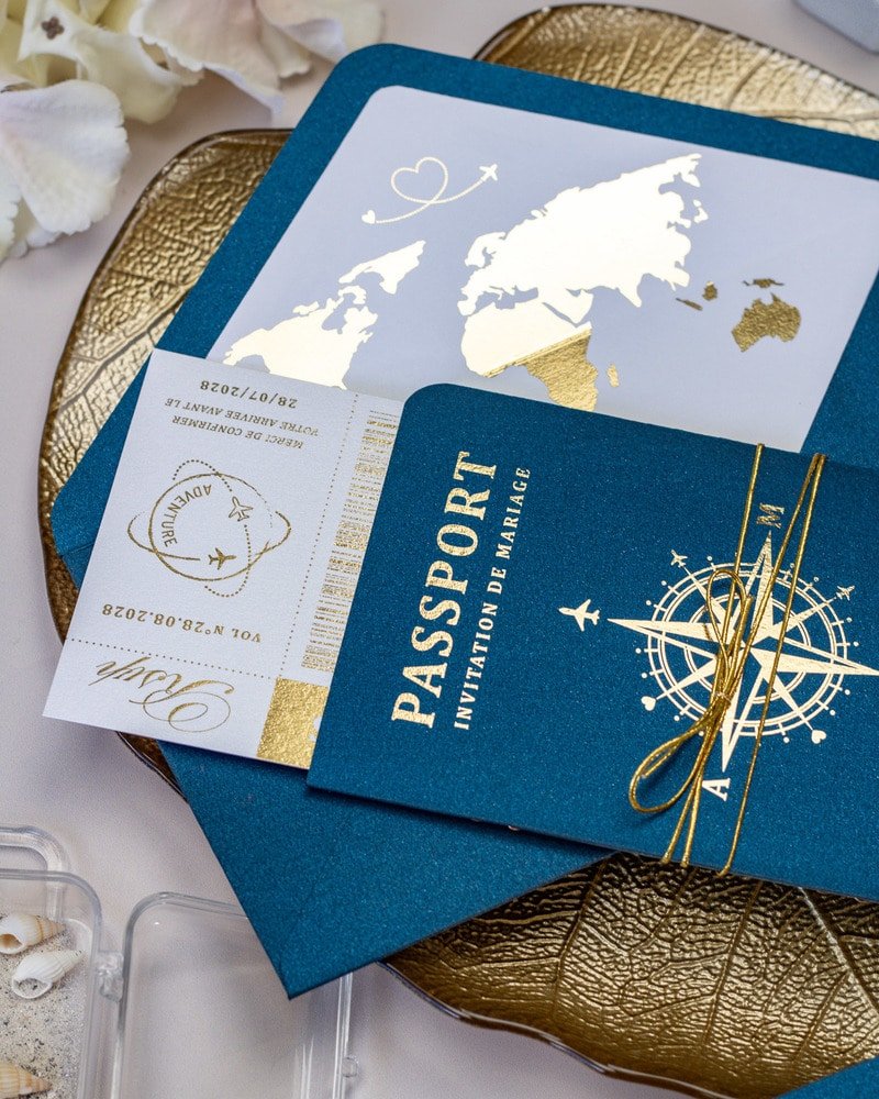 Donya - Passeport - Echantillon - Faire - part - Luxe Carterie Studio