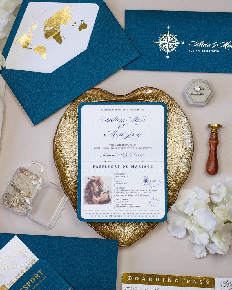 Donya - Passeport - Echantillon - Faire - part - Luxe Carterie Studio