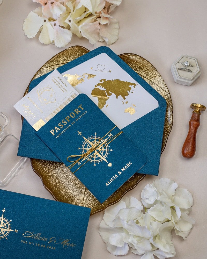 Donya - Passeport - Echantillon - Faire - part - Luxe Carterie Studio