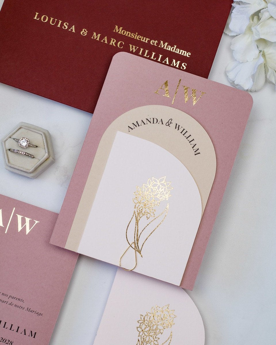 Ecrin - Faire - part - Sans enveloppe - Luxe Carterie Studio