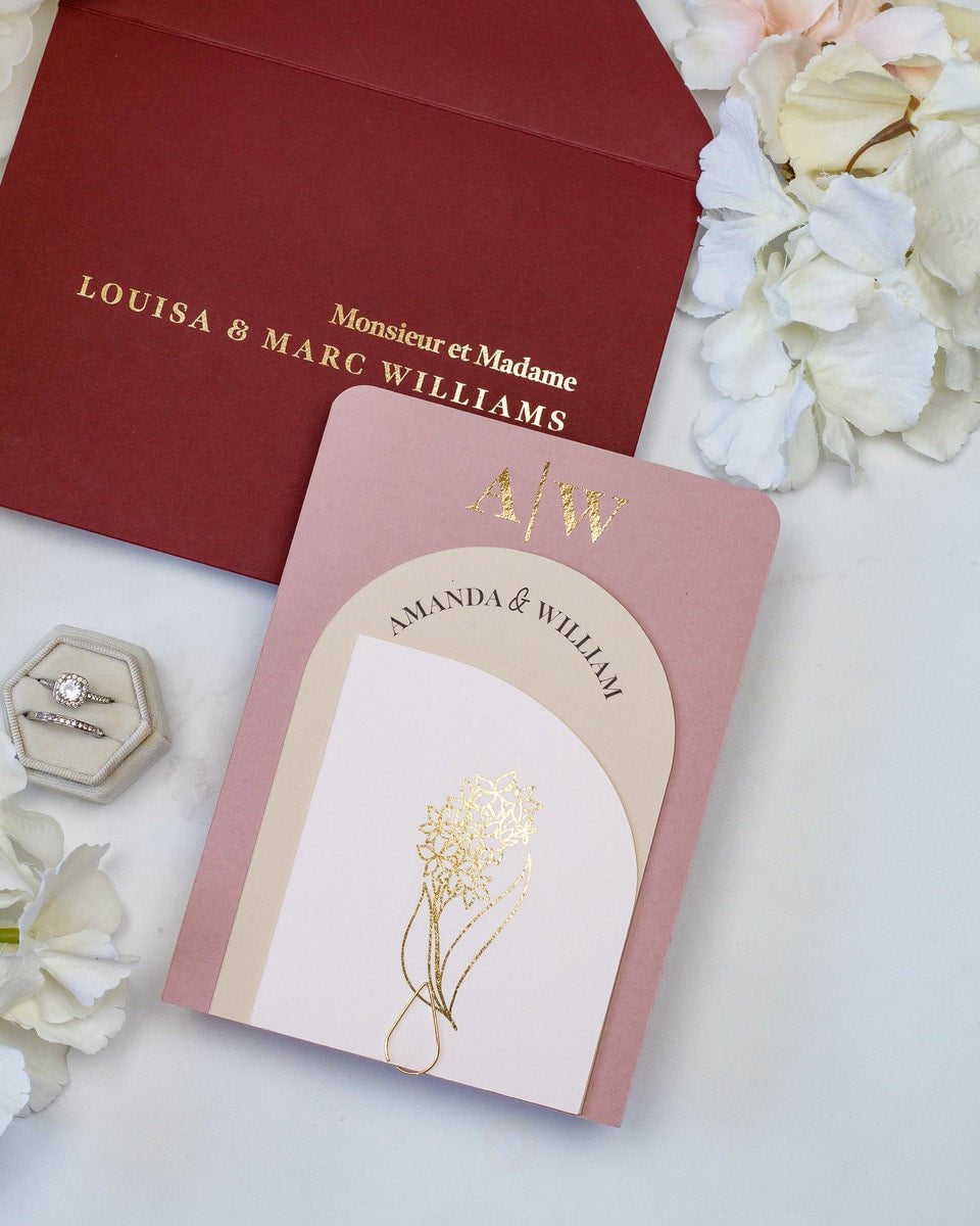 Ecrin - Faire - part - Sans enveloppe - Luxe Carterie Studio
