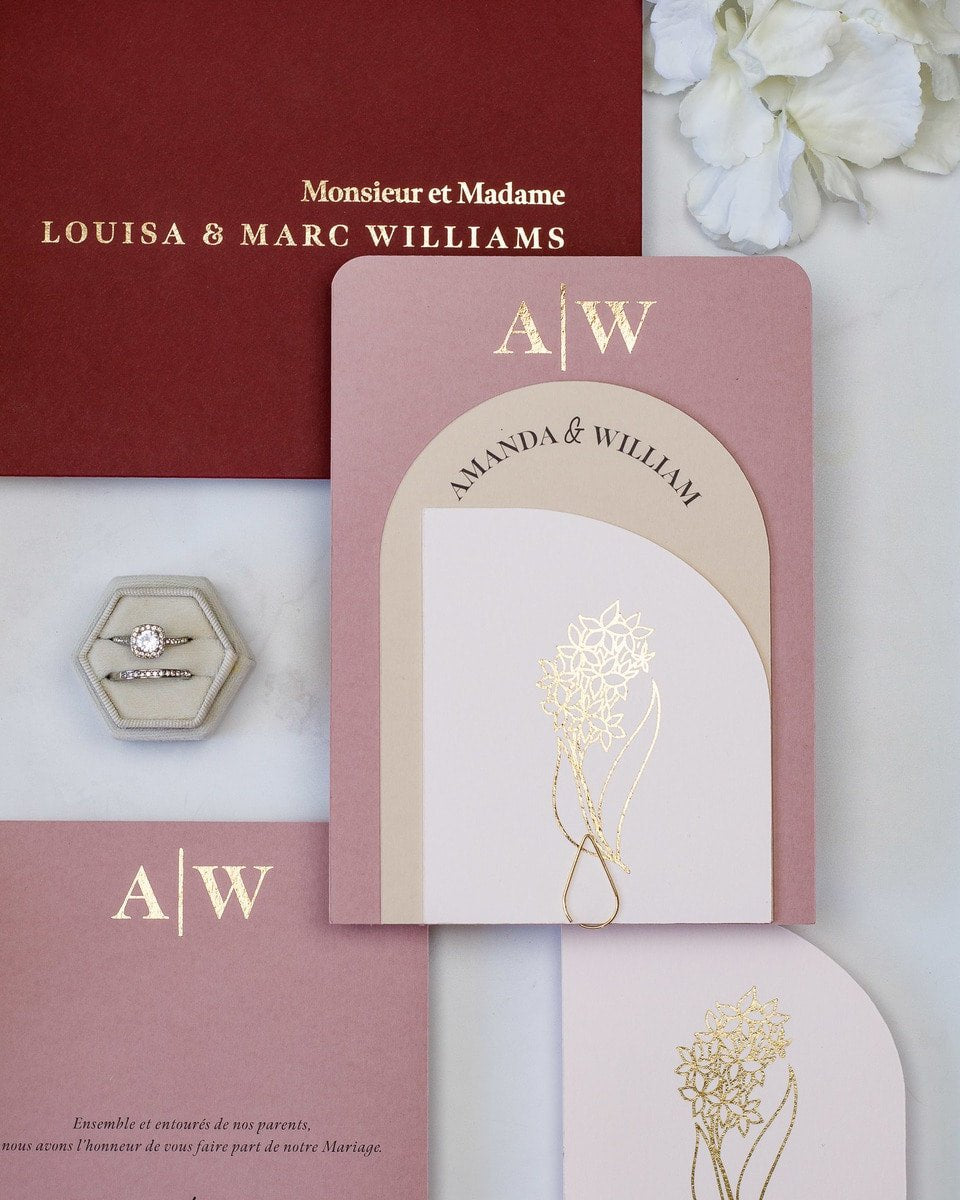 Ecrin - Faire - part - Sans enveloppe - Luxe Carterie Studio