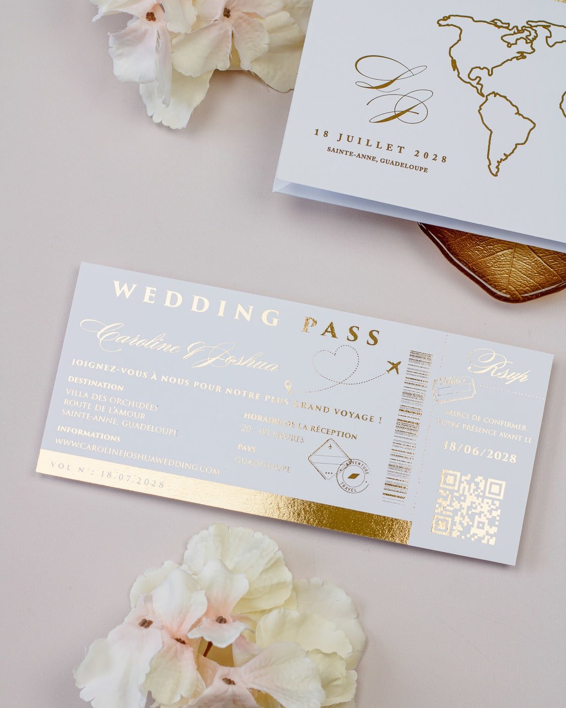 Eda - Passeport - Echantillon - Faire - part - Luxe Carterie Studio