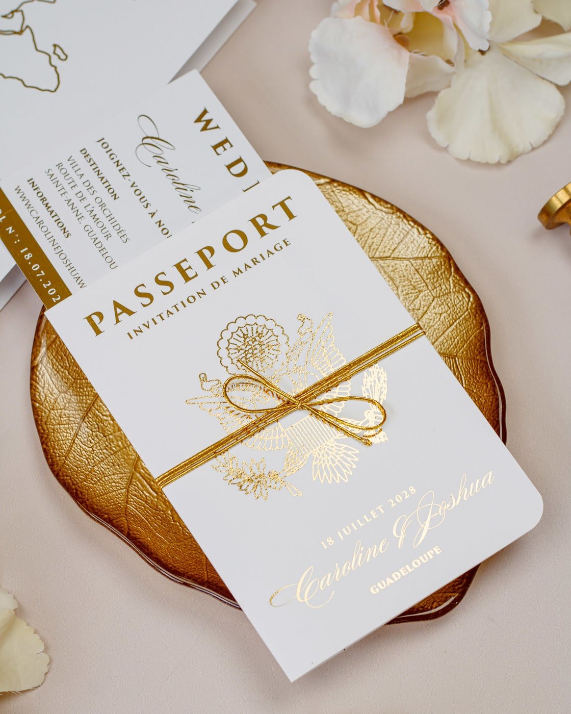Eda - Passeport - Echantillon - Faire - part - Luxe Carterie Studio