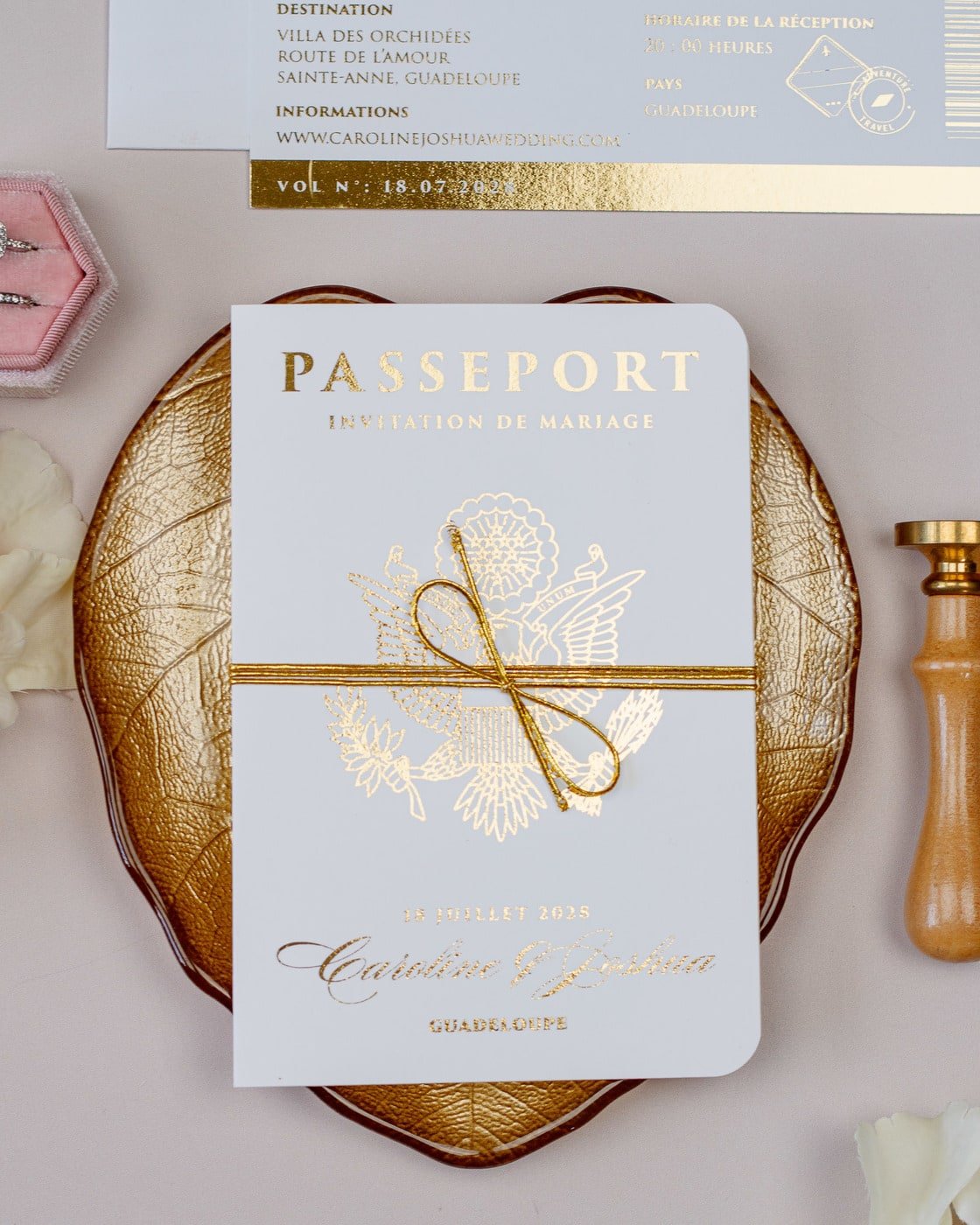 Eda - Passeport - Echantillon - Faire - part - Luxe Carterie Studio