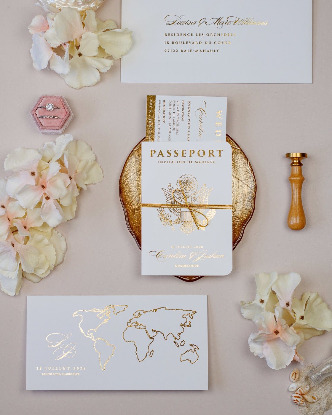 Eda - Passeport - Echantillon - Faire - part - Luxe Carterie Studio
