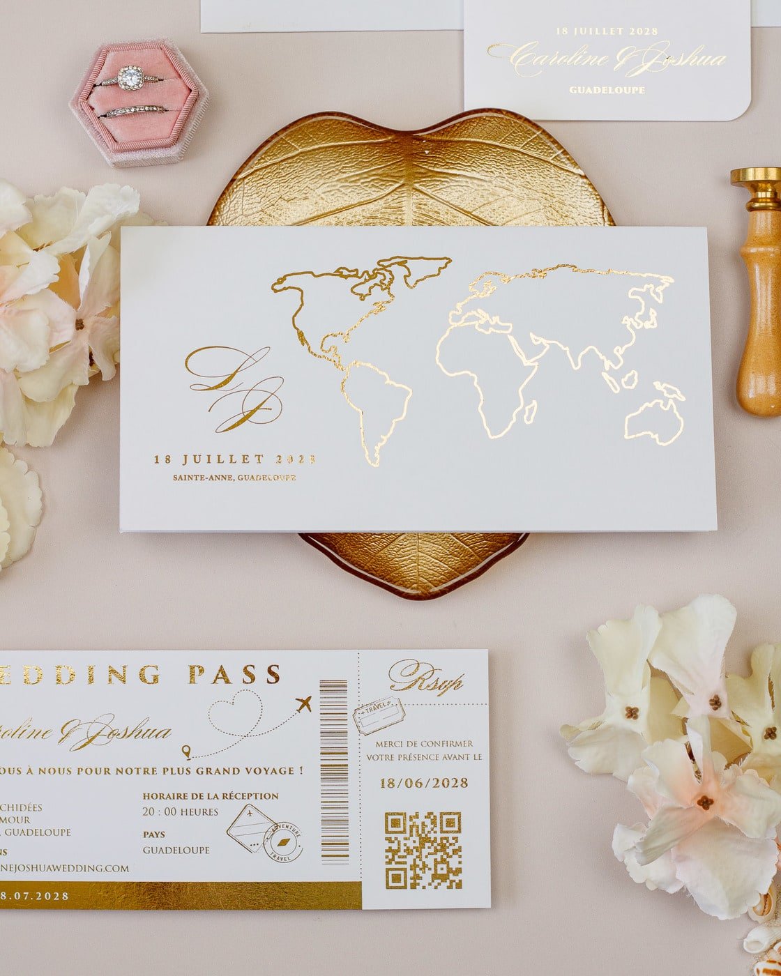 Eda - Passeport - Echantillon - Faire - part - Luxe Carterie Studio