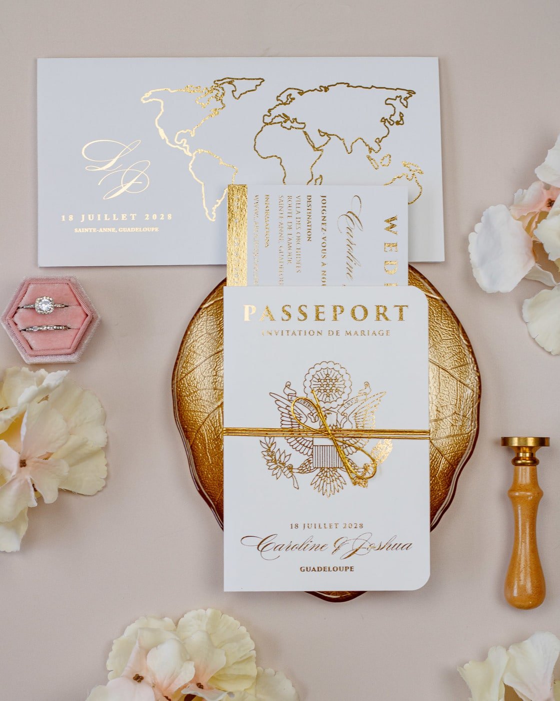 Eda - Passeport - Echantillon - Faire - part - Luxe Carterie Studio