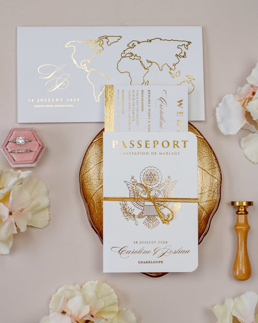 Eda - Passeport - Echantillon - Faire - part - Luxe Carterie Studio