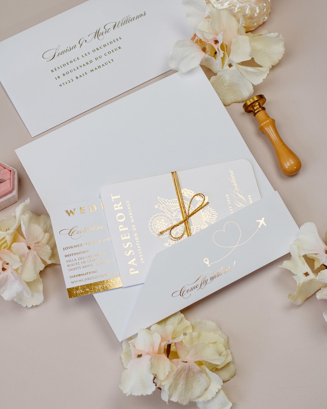 Eda - Passeport - Echantillon - Faire - part - Luxe Carterie Studio