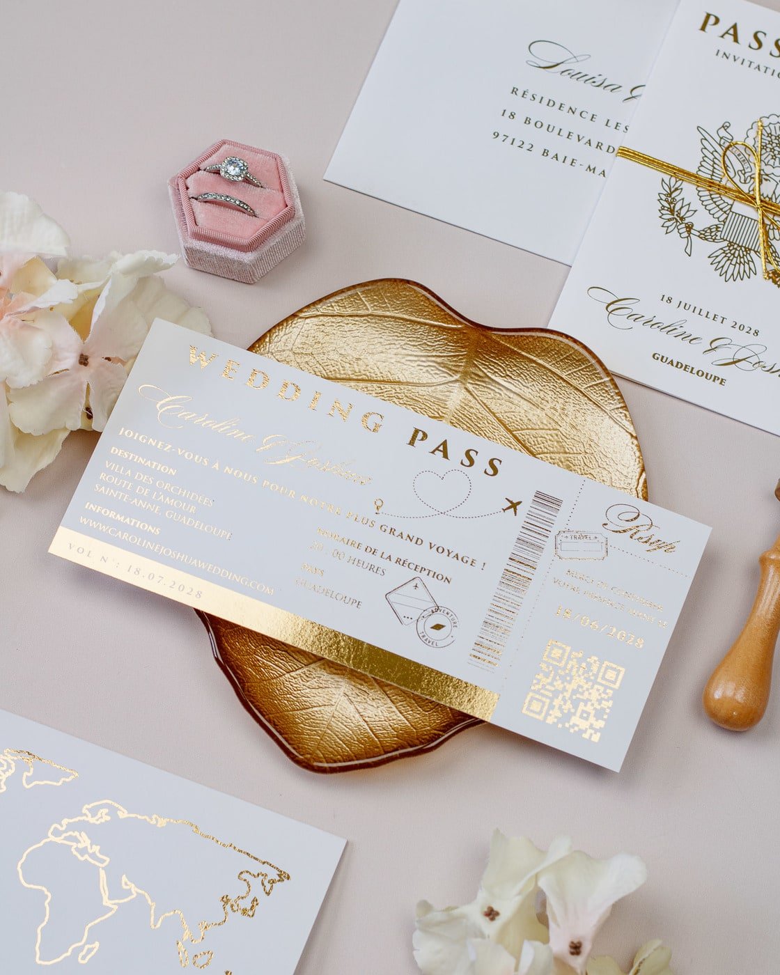 Eda - Passeport - Echantillon - Faire - part - Luxe Carterie Studio
