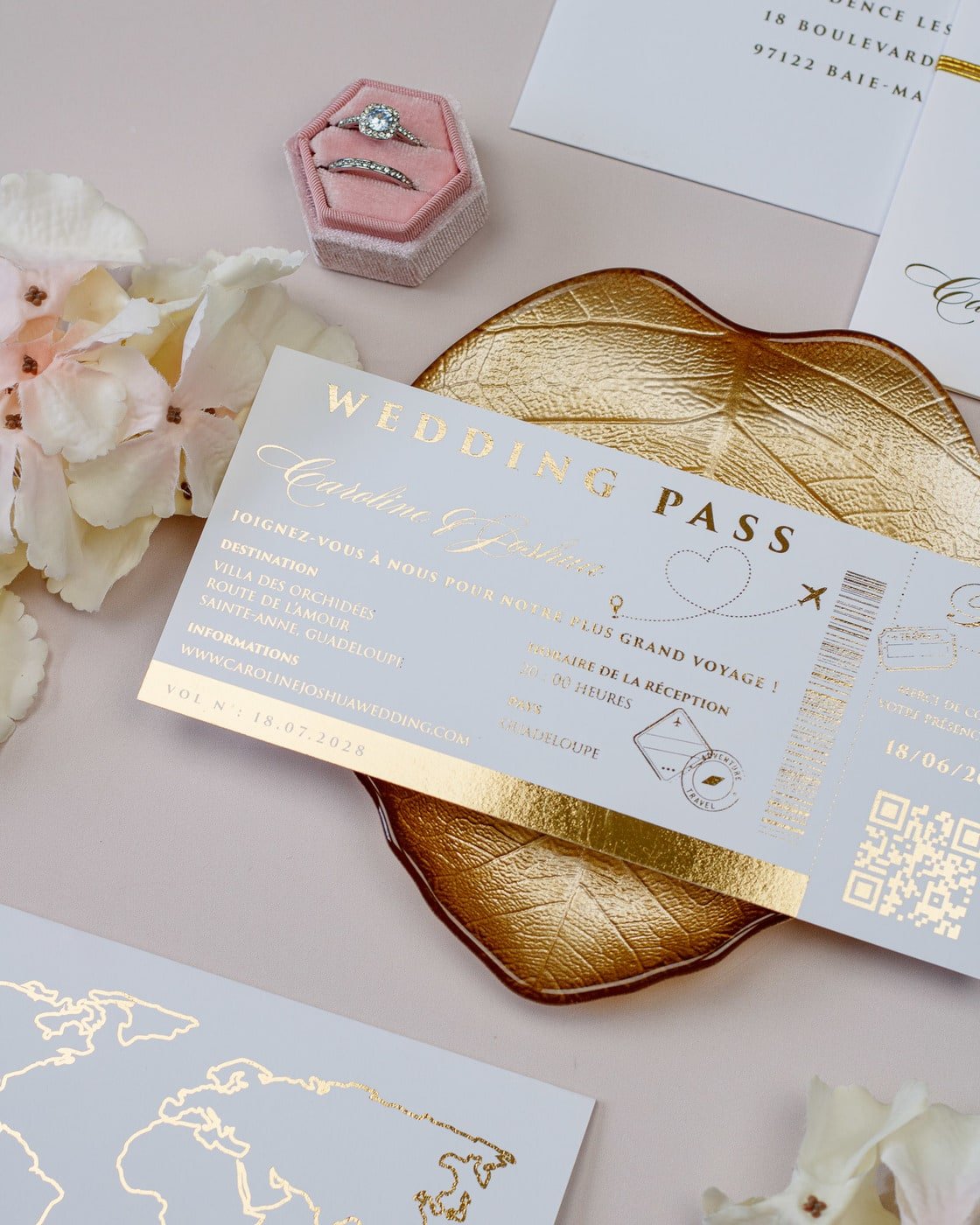 Eda - Passeport - Echantillon - Faire - part - Luxe Carterie Studio