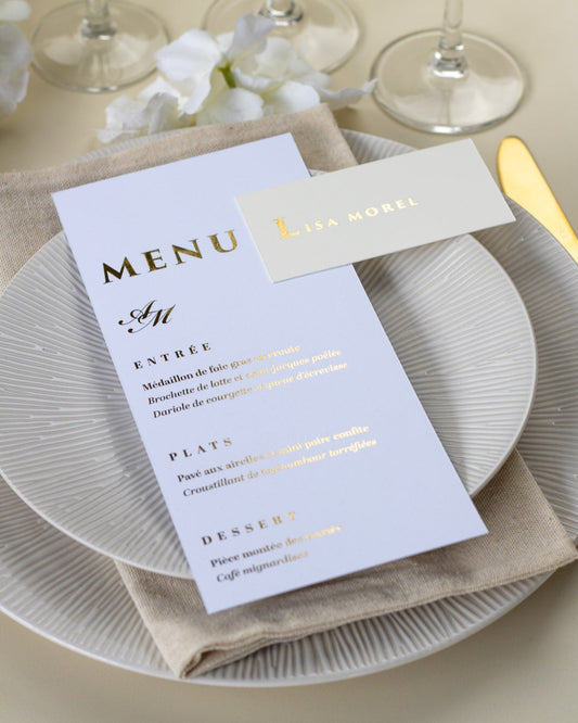 Ella - menu & marque - place - Menu - Luxe Carterie Studio