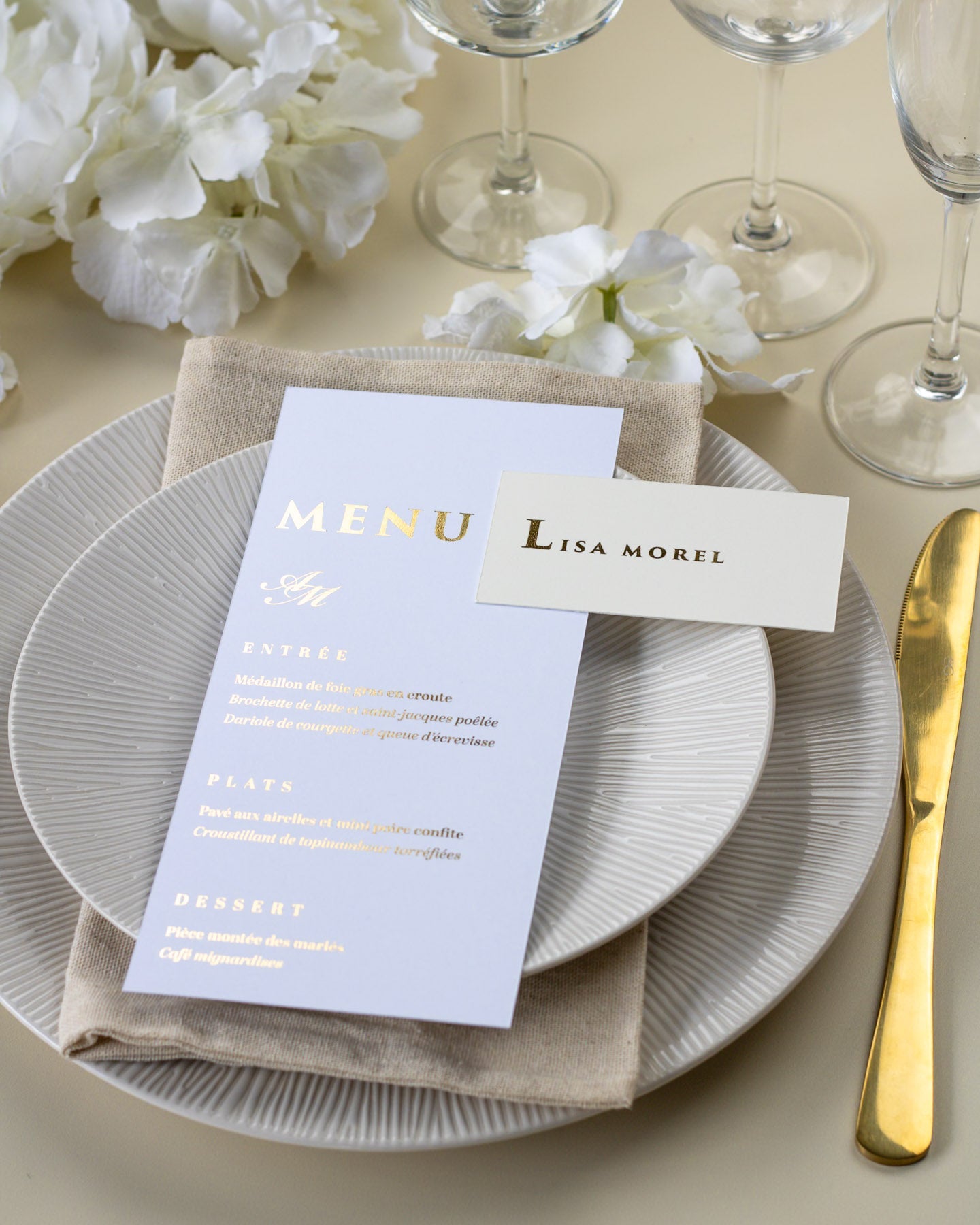 Ella - menu & marque - place - Menu - Luxe Carterie Studio