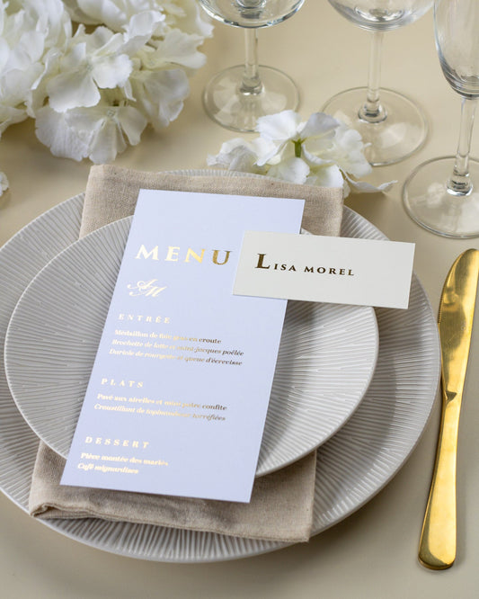 Ella - menu & marque - place - Menu - Luxe Carterie Studio
