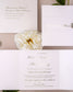 "Ellen" - Faire-part de mariage luxueux, chic et élégant avec dorure argent – Wedding stationery - Création Luxe Carterie Studio