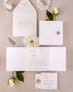 "Ellen" - Faire-part de mariage luxueux, chic et élégant avec dorure argent – Wedding stationery - Création Luxe Carterie Studio