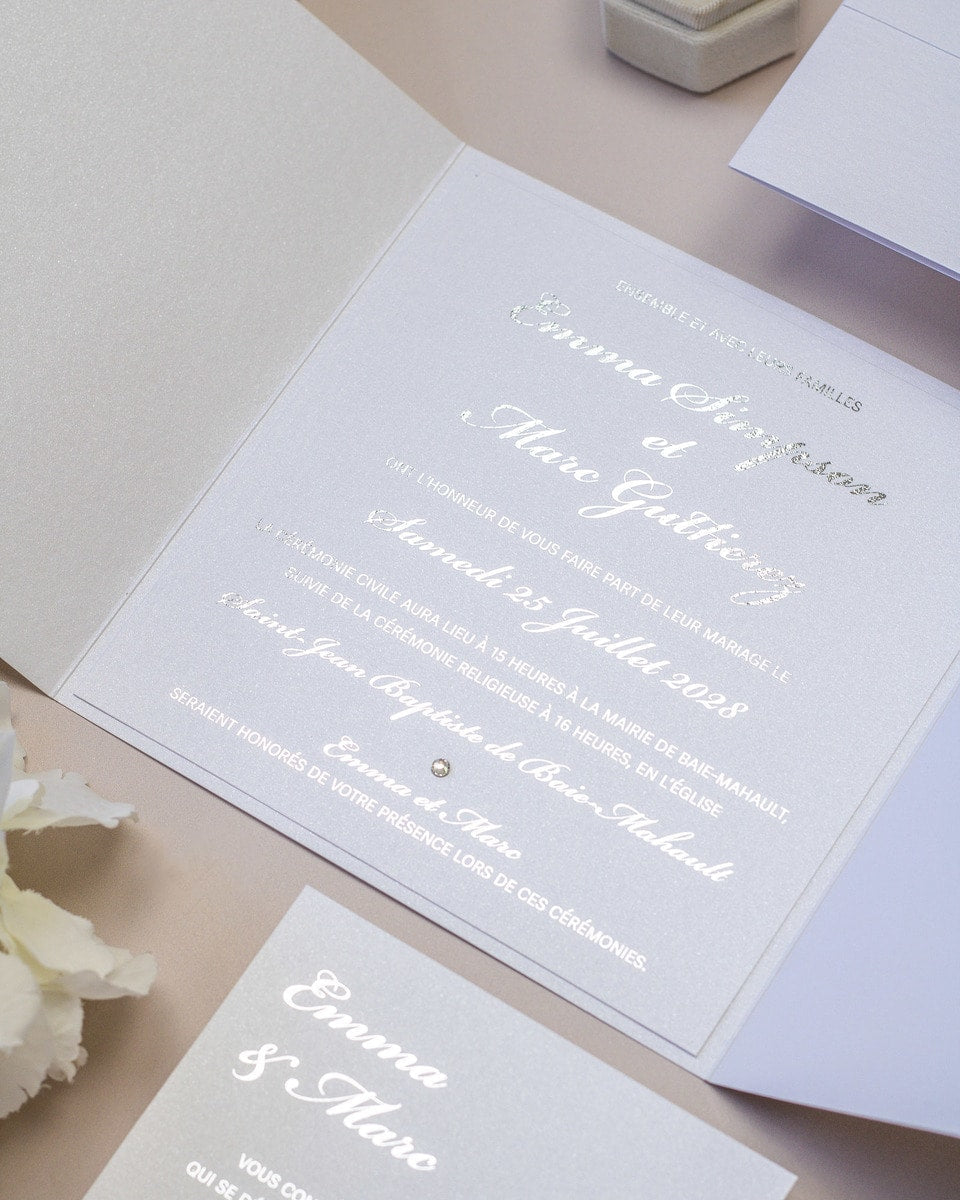 Ellen - Faire - part - Faire - part seul - Sans enveloppe - Luxe Carterie Studio