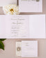 "Ellen" - Faire-part de mariage luxueux, chic et élégant avec dorure argent – Wedding stationery - Création Luxe Carterie Studio
