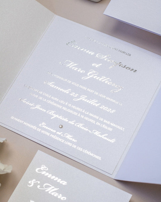 Ellen - Faire - part - Faire - part seul - Sans enveloppe - Luxe Carterie Studio
