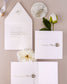 "Ellen" - Faire-part de mariage luxueux, chic et élégant avec dorure argent – Wedding stationery - Création Luxe Carterie Studio