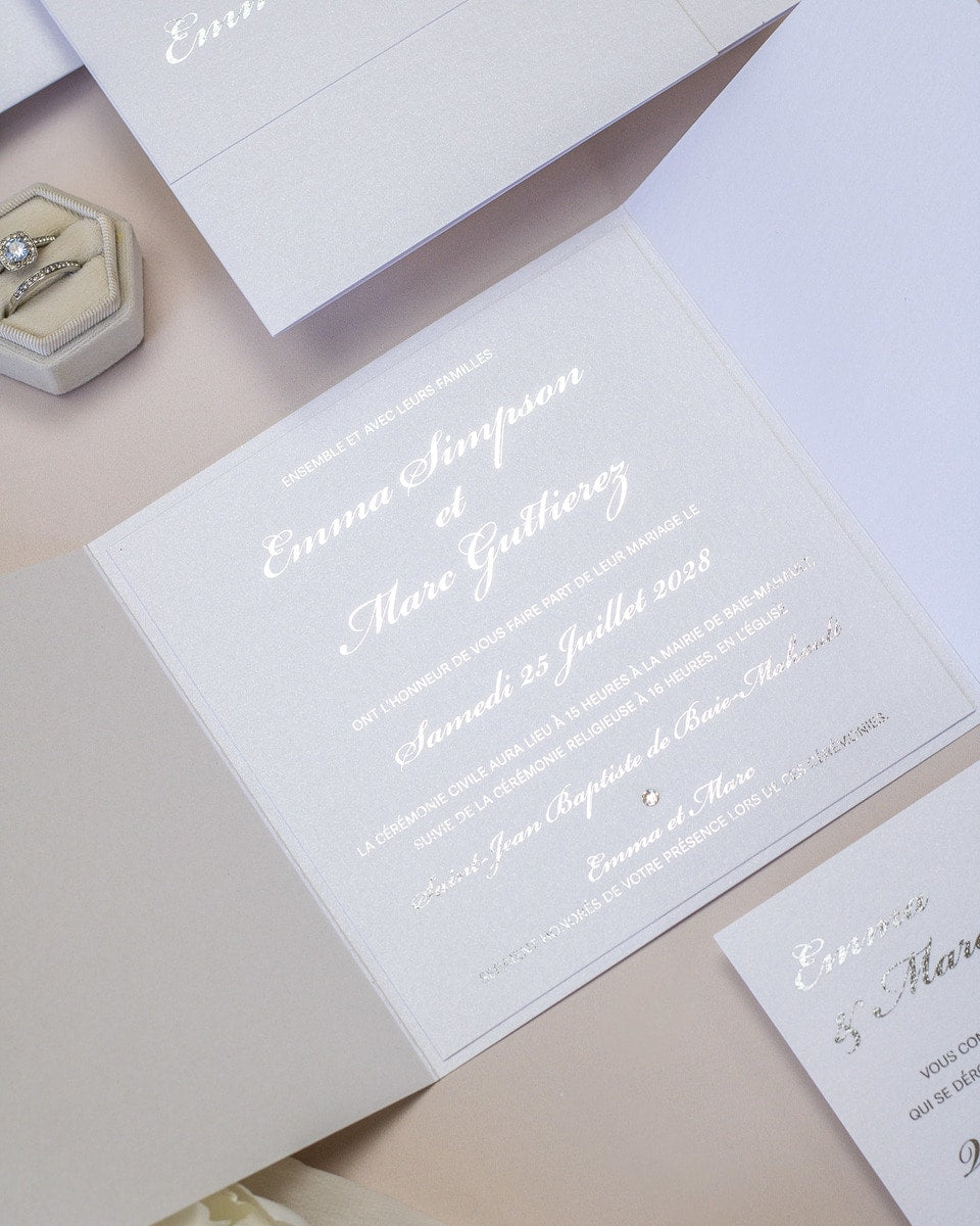 Ellen - Faire - part - Faire - part seul - Sans enveloppe - Luxe Carterie Studio
