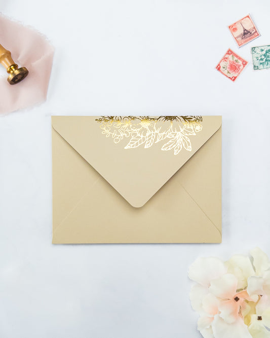 SAPHIRA - Enveloppe épaisse avec Dorure