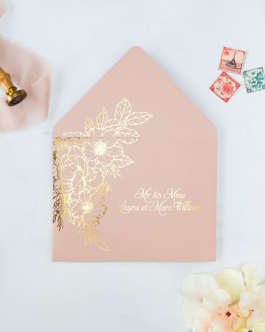 IDYLLE - Enveloppe épaisse avec Dorure