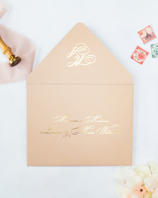 ACANTHA - Enveloppe épaisse Initiales