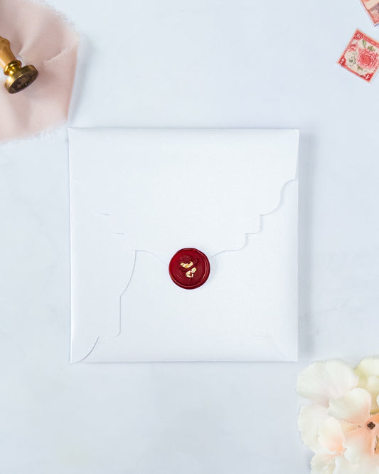ROMANCE - Enveloppe épaisse avec Cachet de cire