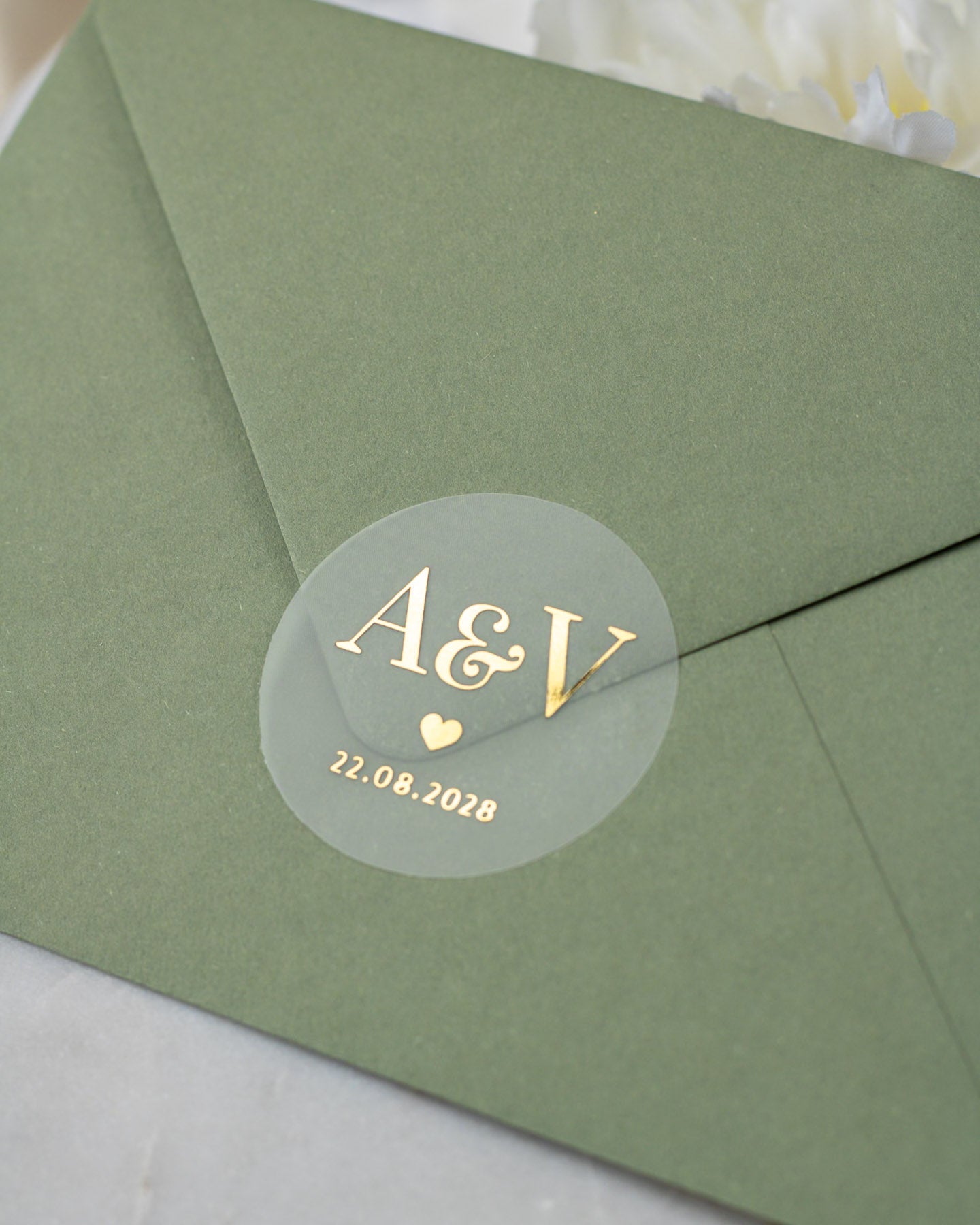 Erica - Sticker (lot de 15) - Stickers étiquettes - 4 cm - Lot de 15 - Luxe Carterie Studio