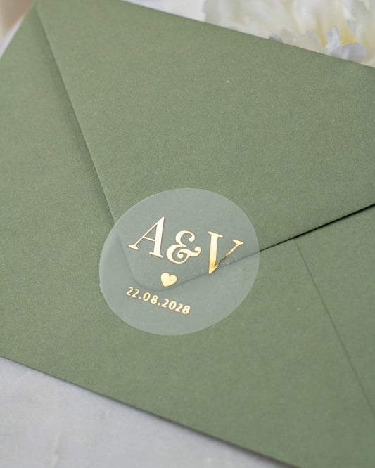 Erica - Sticker (lot de 15) - Stickers étiquettes - 4 cm - Lot de 15 - Luxe Carterie Studio