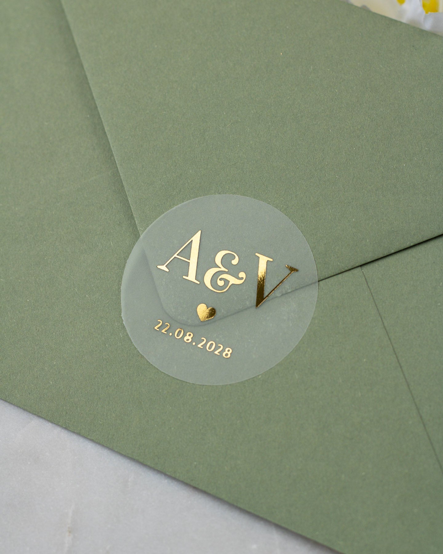 Erica - Sticker (lot de 15) - Stickers étiquettes - 4 cm - Lot de 15 - Luxe Carterie Studio