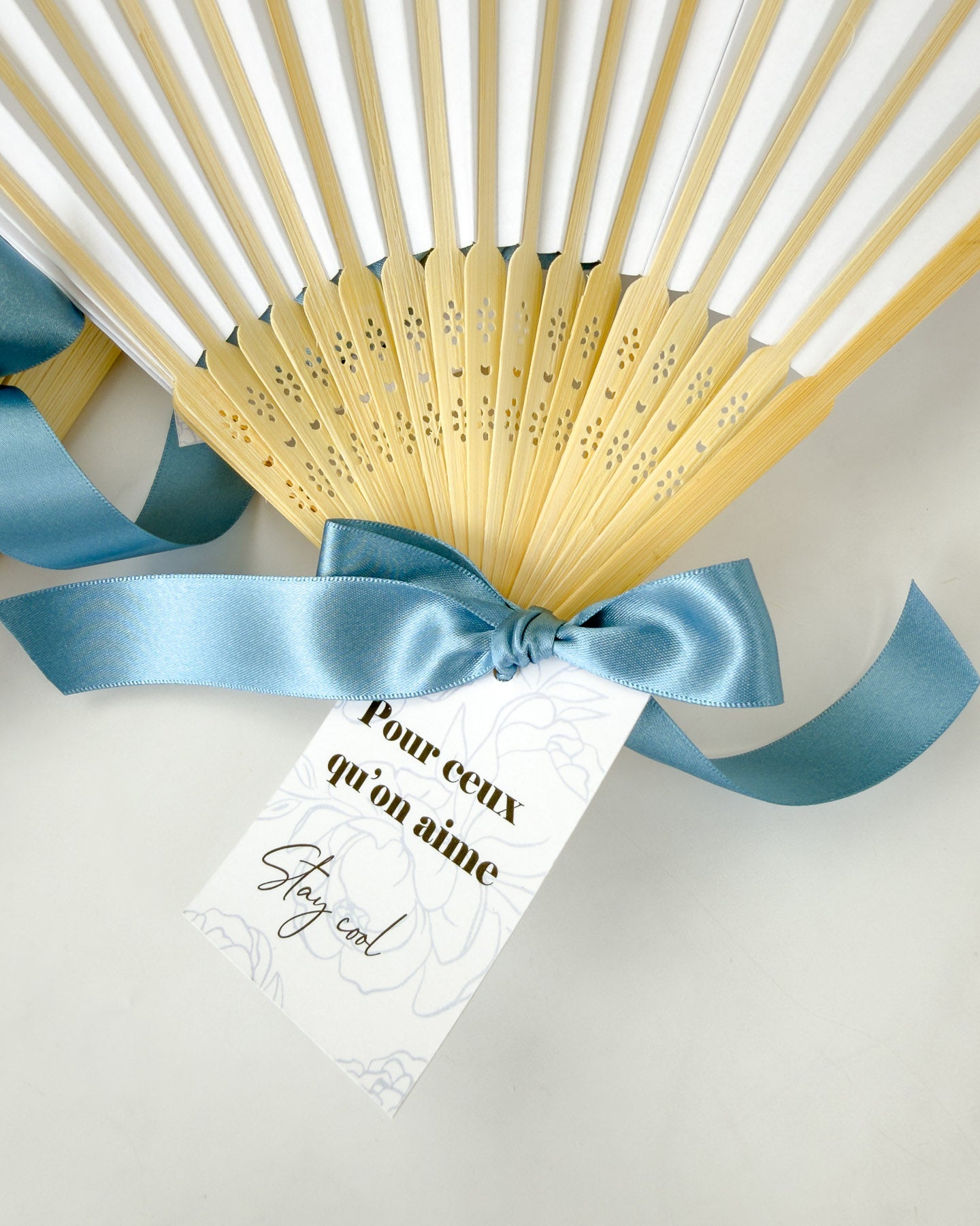 Etiquette Lara - pour Eventail (éventail non inclus) - Cadeaux d'invités - Luxe Carterie Studio
