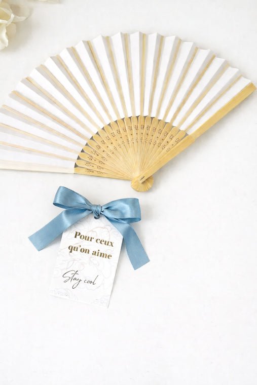Etiquette Lara - pour Eventail (éventail non inclus) - Cadeaux d'invités - Luxe Carterie Studio