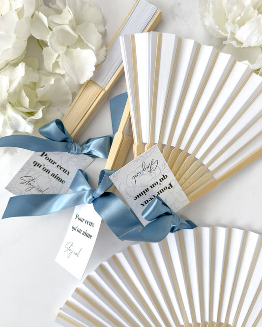 Etiquette Lara - pour Eventail (éventail non inclus) - Cadeaux d'invités - Luxe Carterie Studio